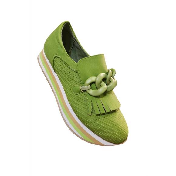 NEW MATISSE women's bess loafers in green - Picture 3 of 4